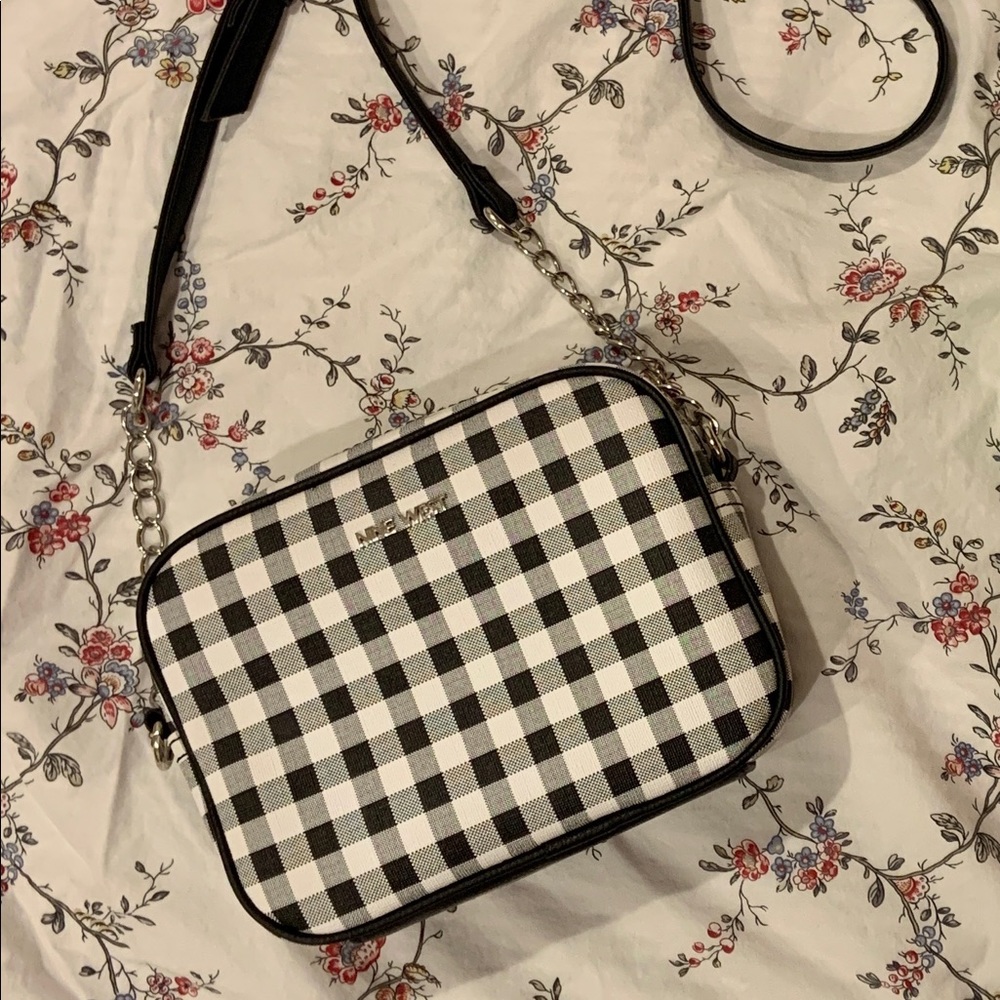 Nine West Gingham Crossbody Shoulder Purse Bag